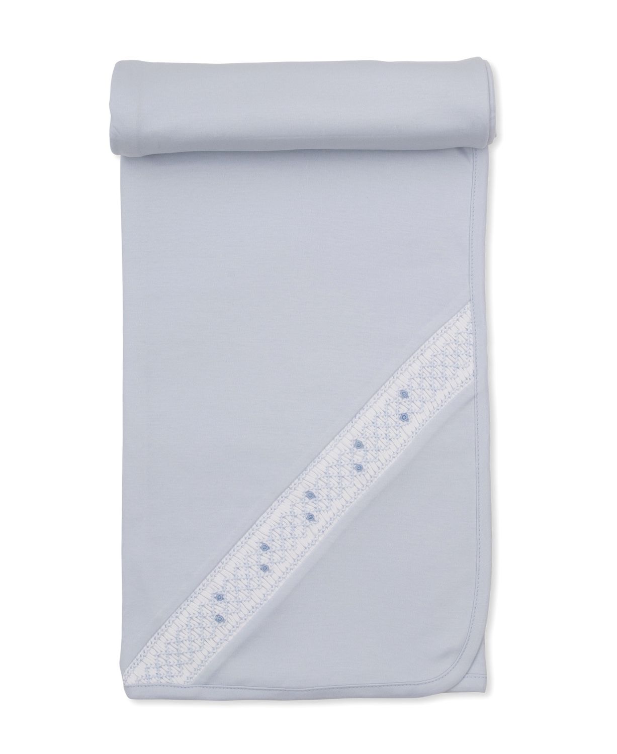 Hand Smocked Blanket / Light Blue CLBF