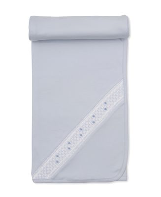 Hand Smocked Blanket / Light Blue CLBF
