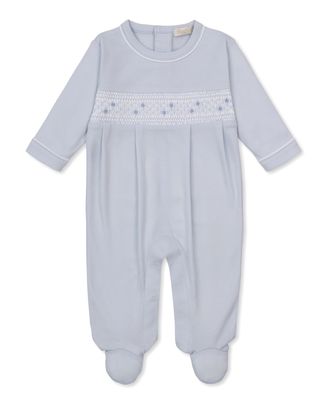 Hand Smocked Footie / Light Blue CLBF