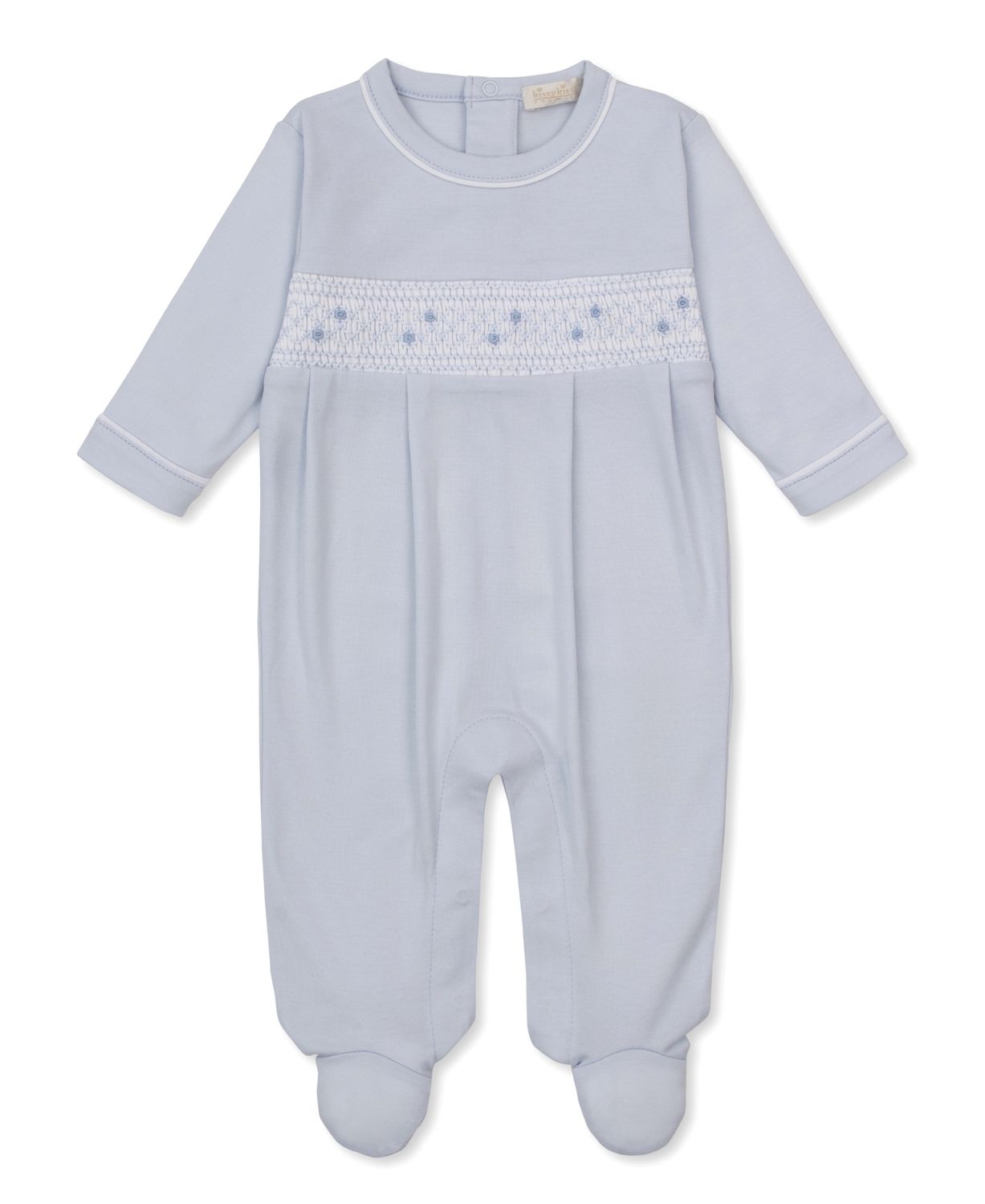 Hand Smocked Footie / Light Blue CLBF, Size: NB