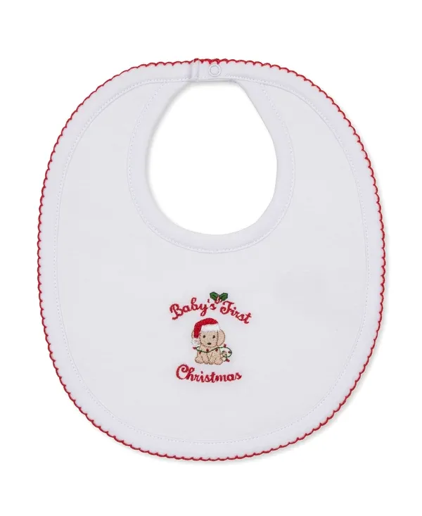 Embroidered Bib / Baby's 1st Christmas