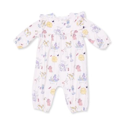 Ruffle Sleeve Romper / Spa Dogs