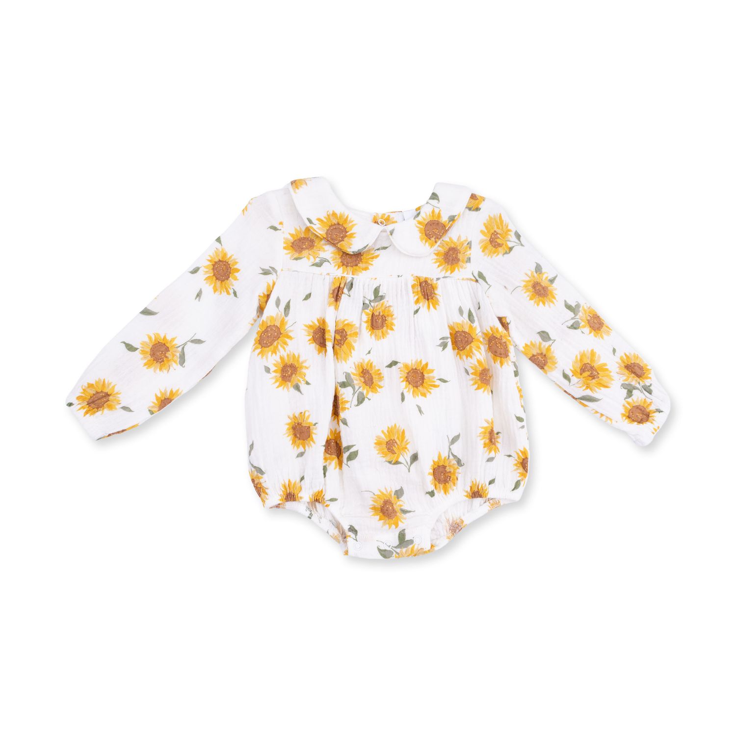 Bubble W/ Peter Pan Collar / Baby Sunflower, Size: 3-6