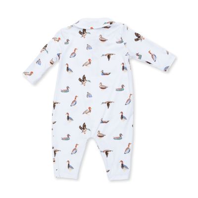Long Sleeve Polo Romper / American Ducks