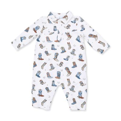 Long Sleeve Cowboy Romper / Buckaroo Boots