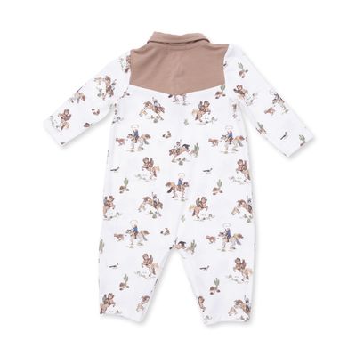 Long Sleeve Cowboy Romper / Horse Wrangler