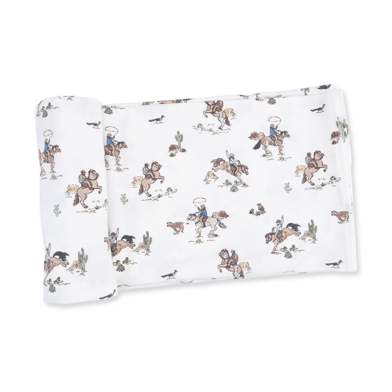 Bamboo Swaddle Blanket / Horse Wrangler, Size: 45" x 45"