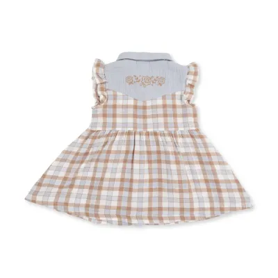 Pearl Snap Dress + Bloomer / Western Plaid