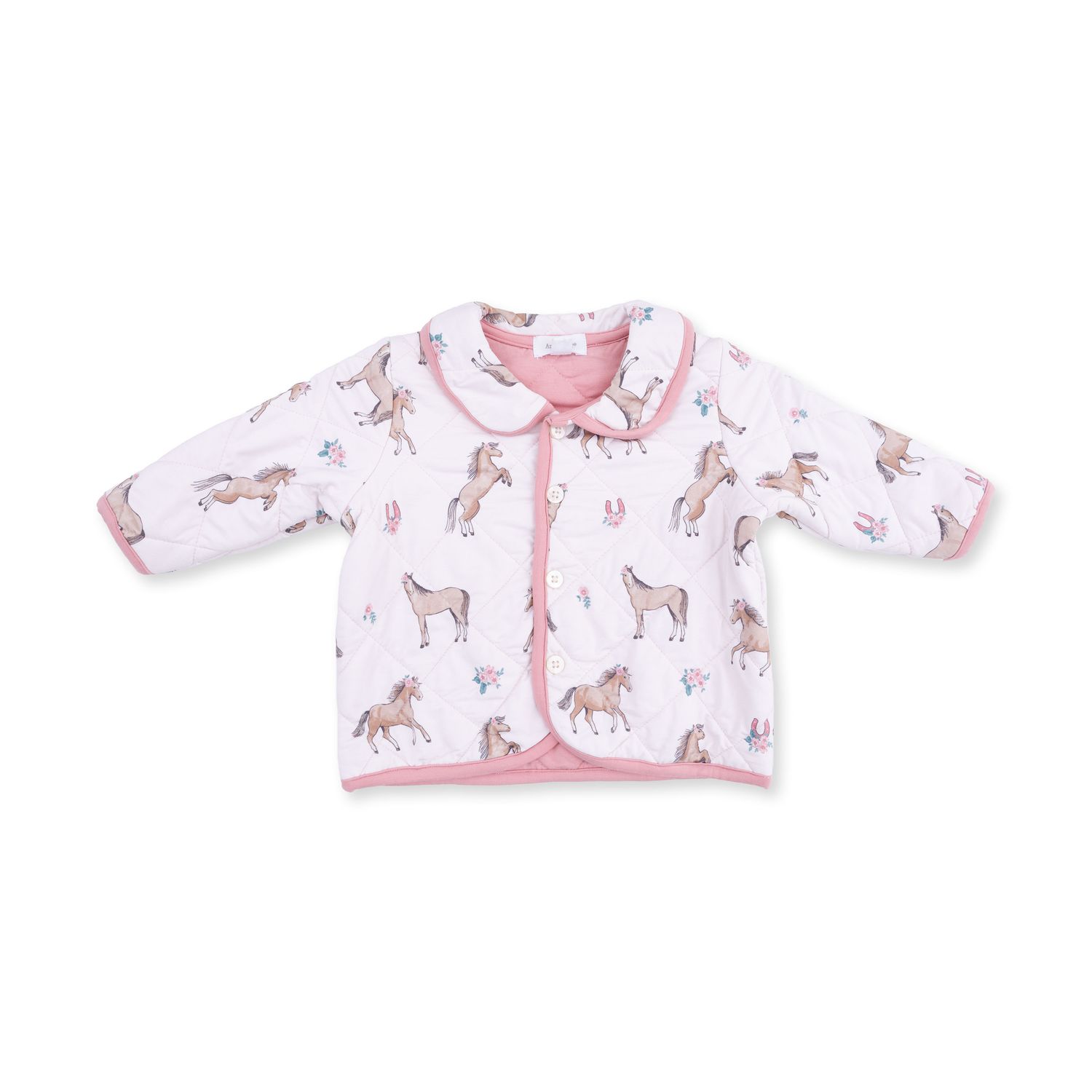 Quilted Jacket / I Love Horses, Size: 6-12