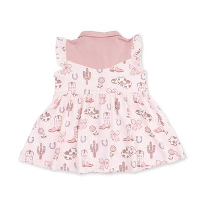 Pearl Snap Dress + Bloomer / Cowgirl Boots + Bows