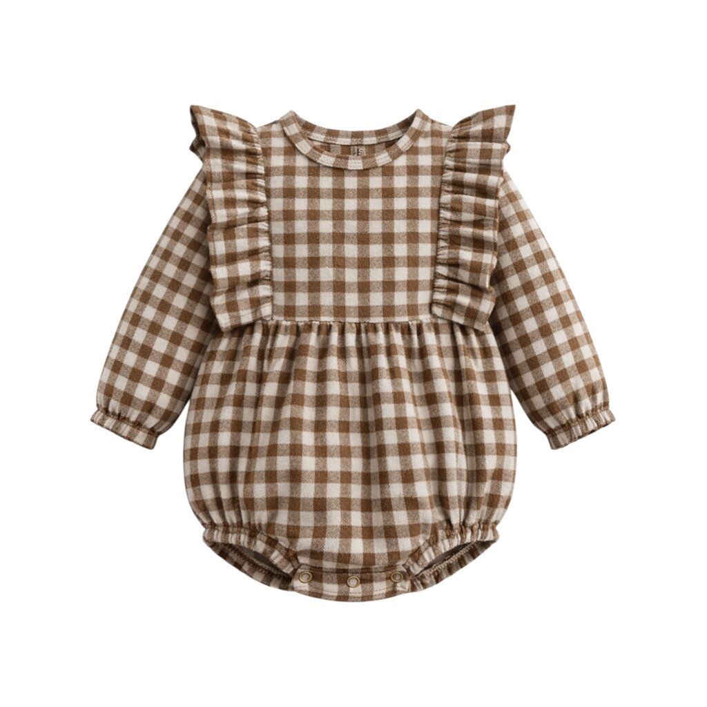 Vivian Bubble / Bark Flannel, Size: 0-3