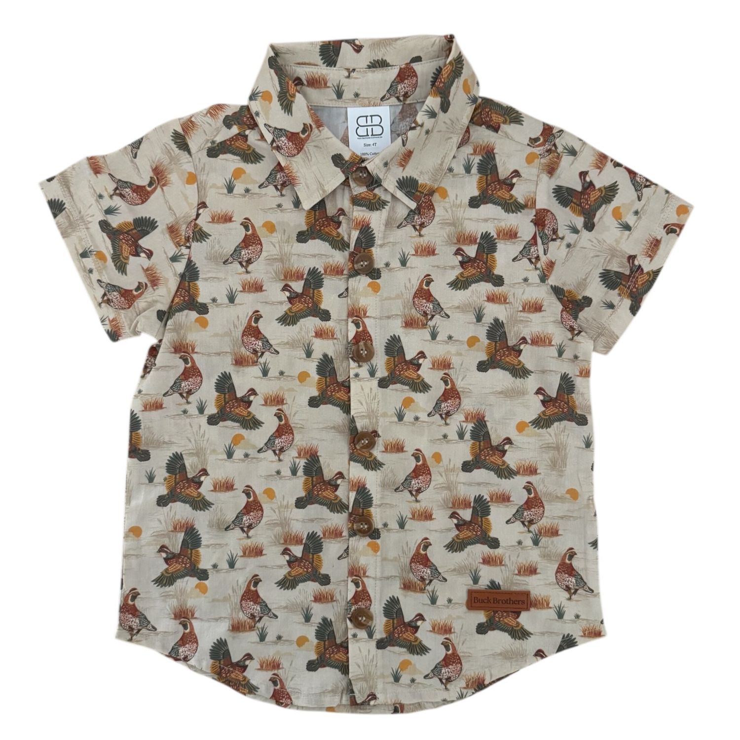 Nash Button Down / Prairie Quail, Size: 2T