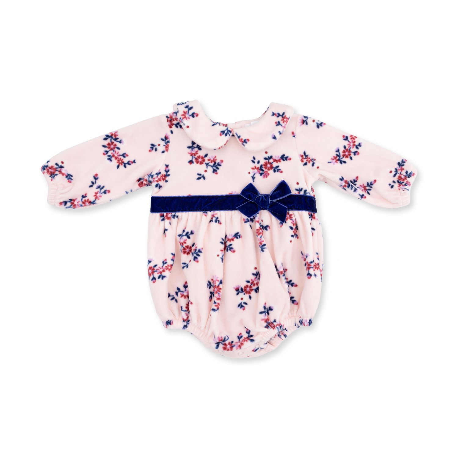 Bubble W/ Peter Pan Collar / Nora Floral Velour