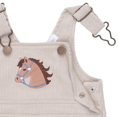 Overall with Horse Applique / Peyota Corduroy