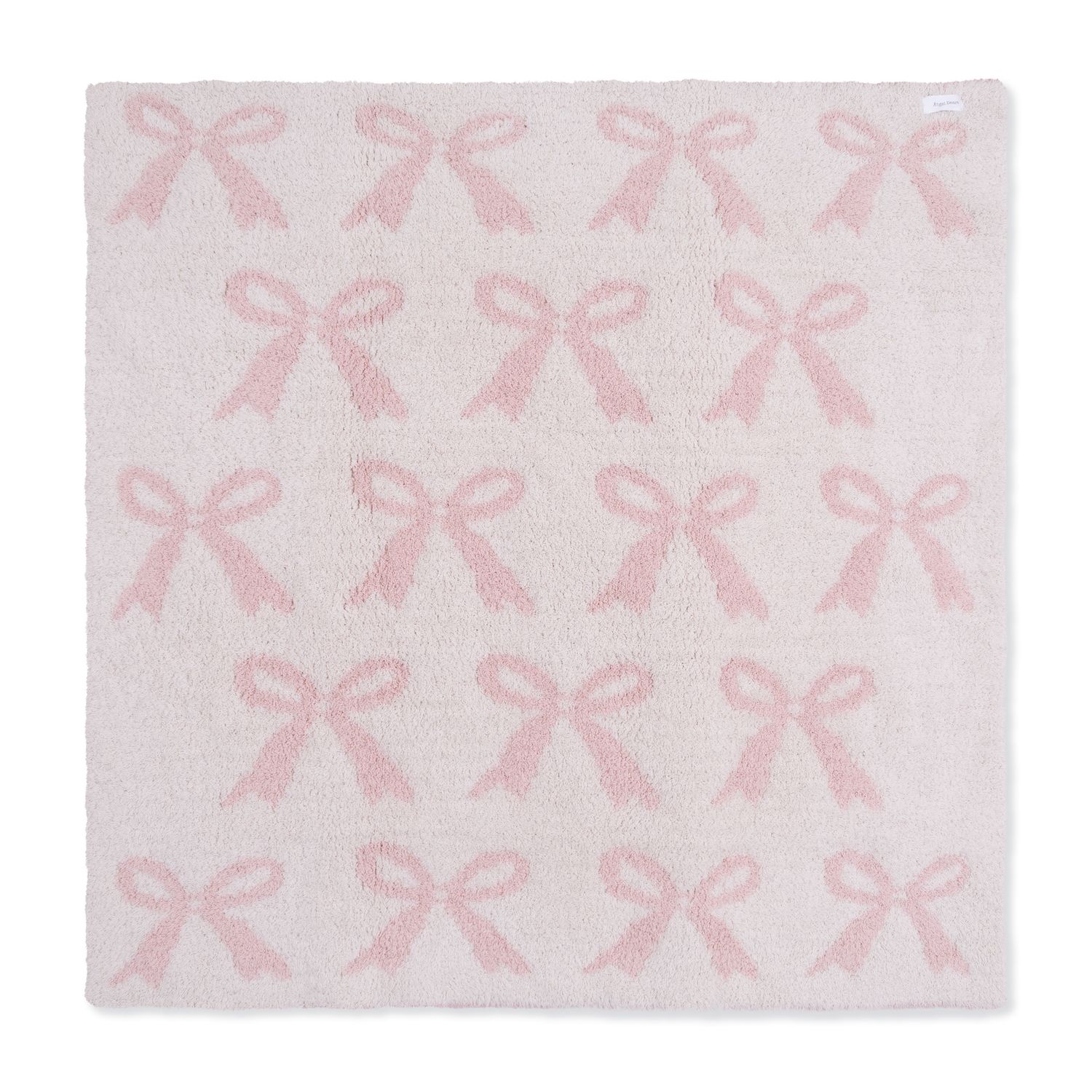 Chenille Blanket / Blush Bow
