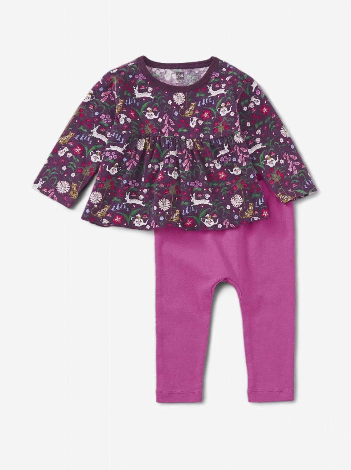 Peplum Two Piece Baby Set / Tea Party Floral