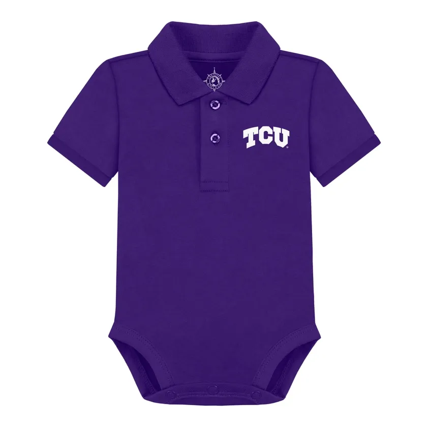 TCU Polo Bodysuit / Purple, Size: 0-3