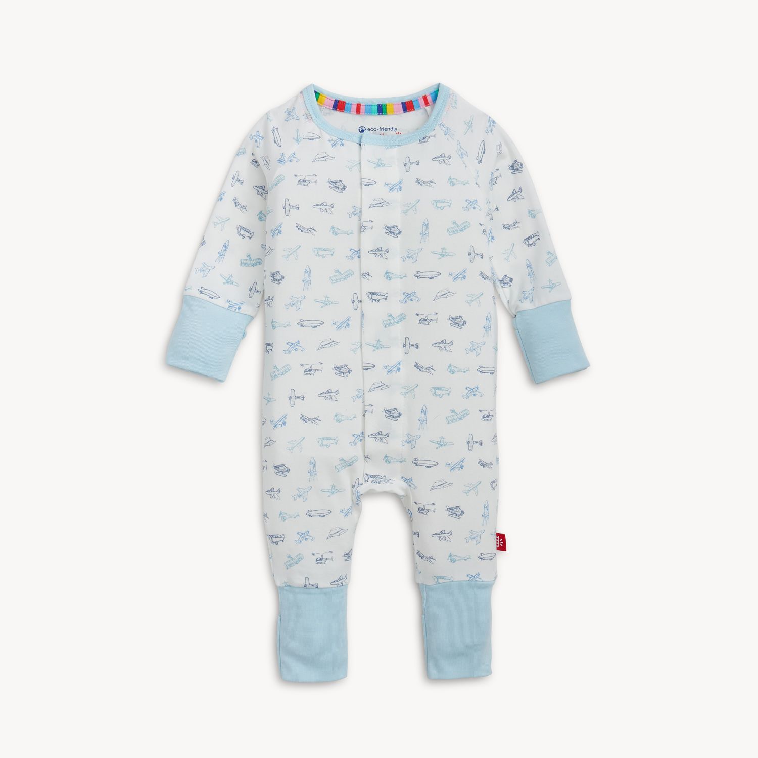 Magnetic Modal Convertible Coverall / Airplanes, Size: NB