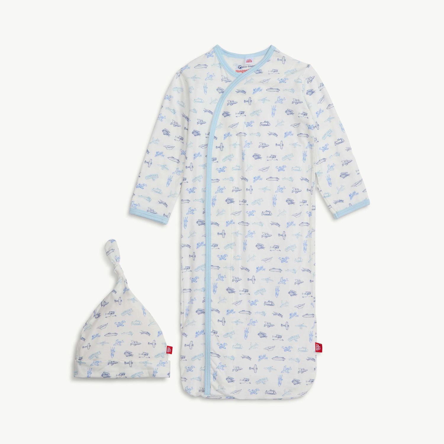 Magnetic Modal Gown+Hat / Airplanes, Size: NB-3M