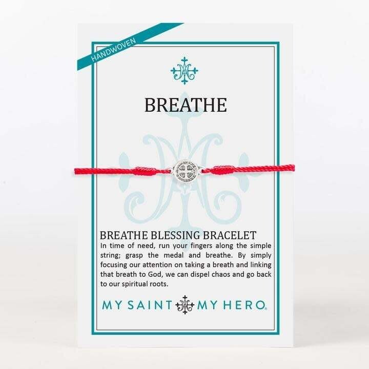 Breathe Bracelet Red Silver