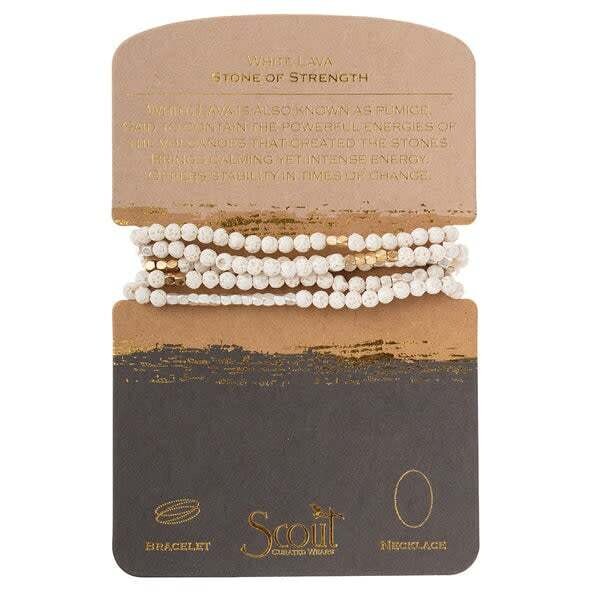 White Lava Wrap Bracelet/Necklace