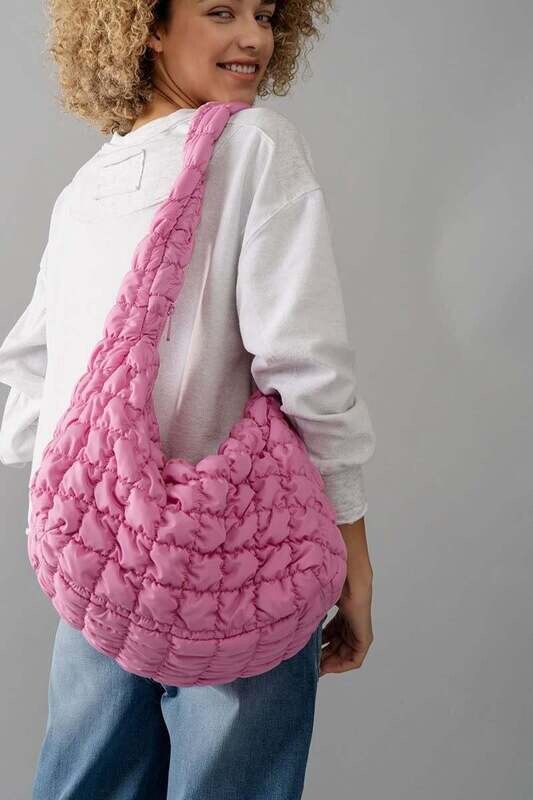 Do Everything in Love Puffer Quilted Shoulder Bag Large