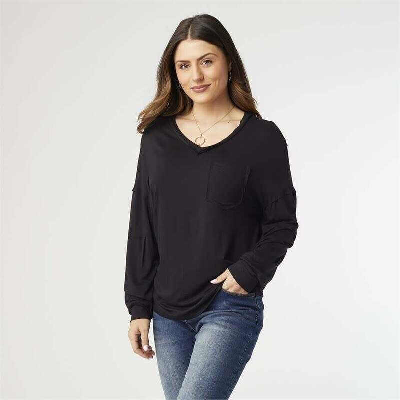 Kate V-Neck Tee with Pocket