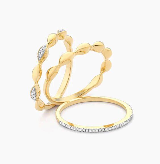 Oval Triple Stackable Ring