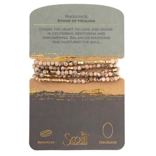 Rhodonite Wrap Bracelet/Necklace