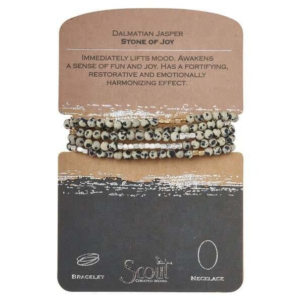 Dalmation Jasper Wrap Bracelet/Necklace