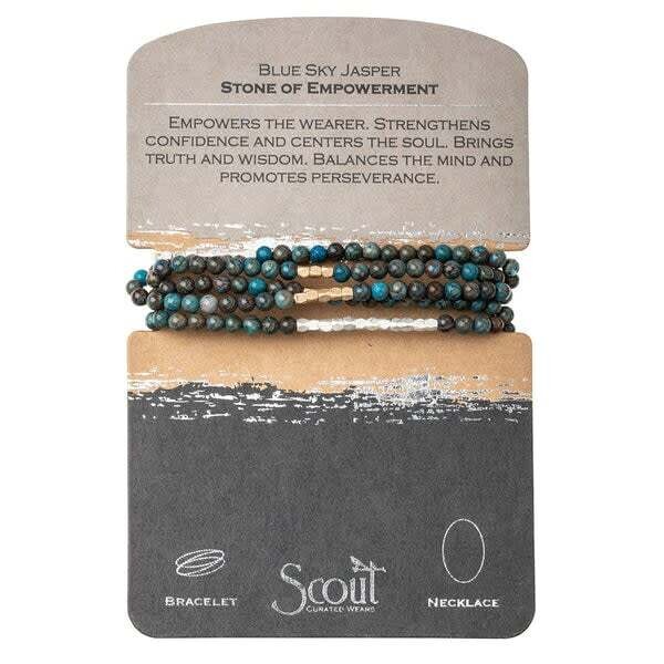 Blue Sky Jasper Wrap Bracelet/Necklace