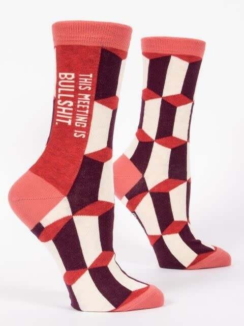Blue Q This Meeting is Bulls@#$ Socks