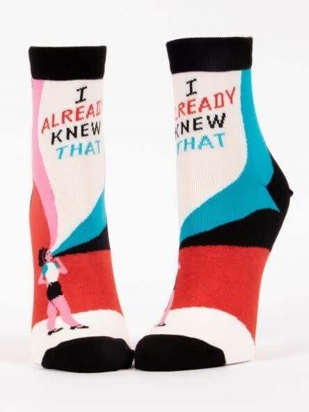 Blue Q Socks I Already Knew That