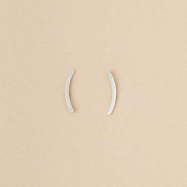 Comet Curve Silver Earrings