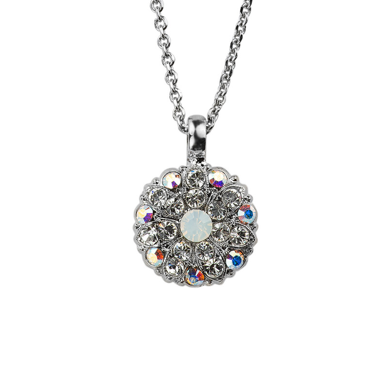 Opalescent White Guardian Angel Necklace