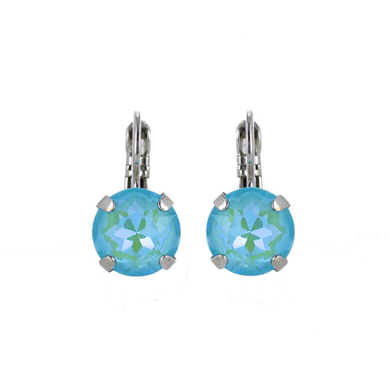Large Aqua Drop Earrings