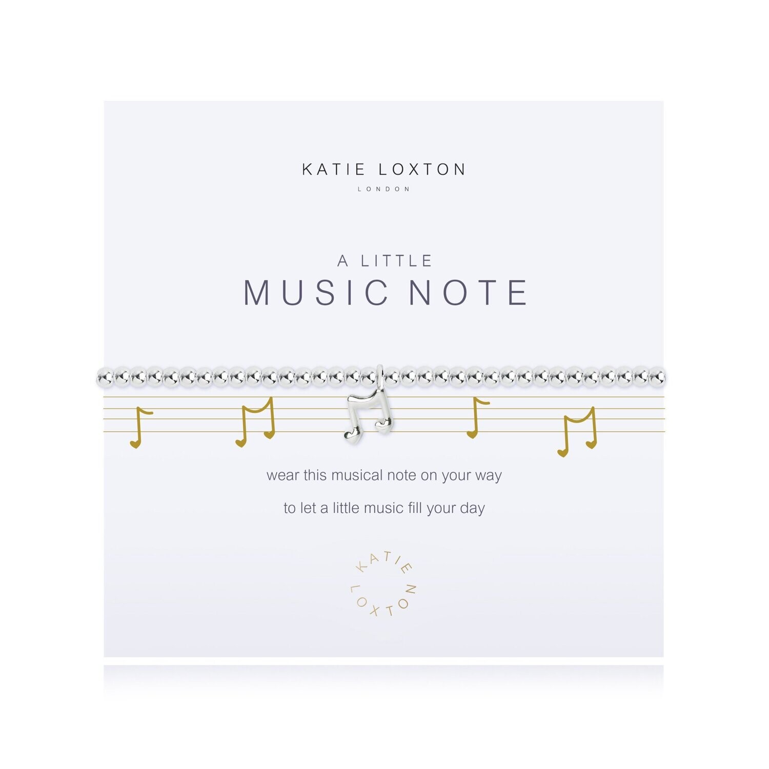 A Little Music Note Bracelet Silver