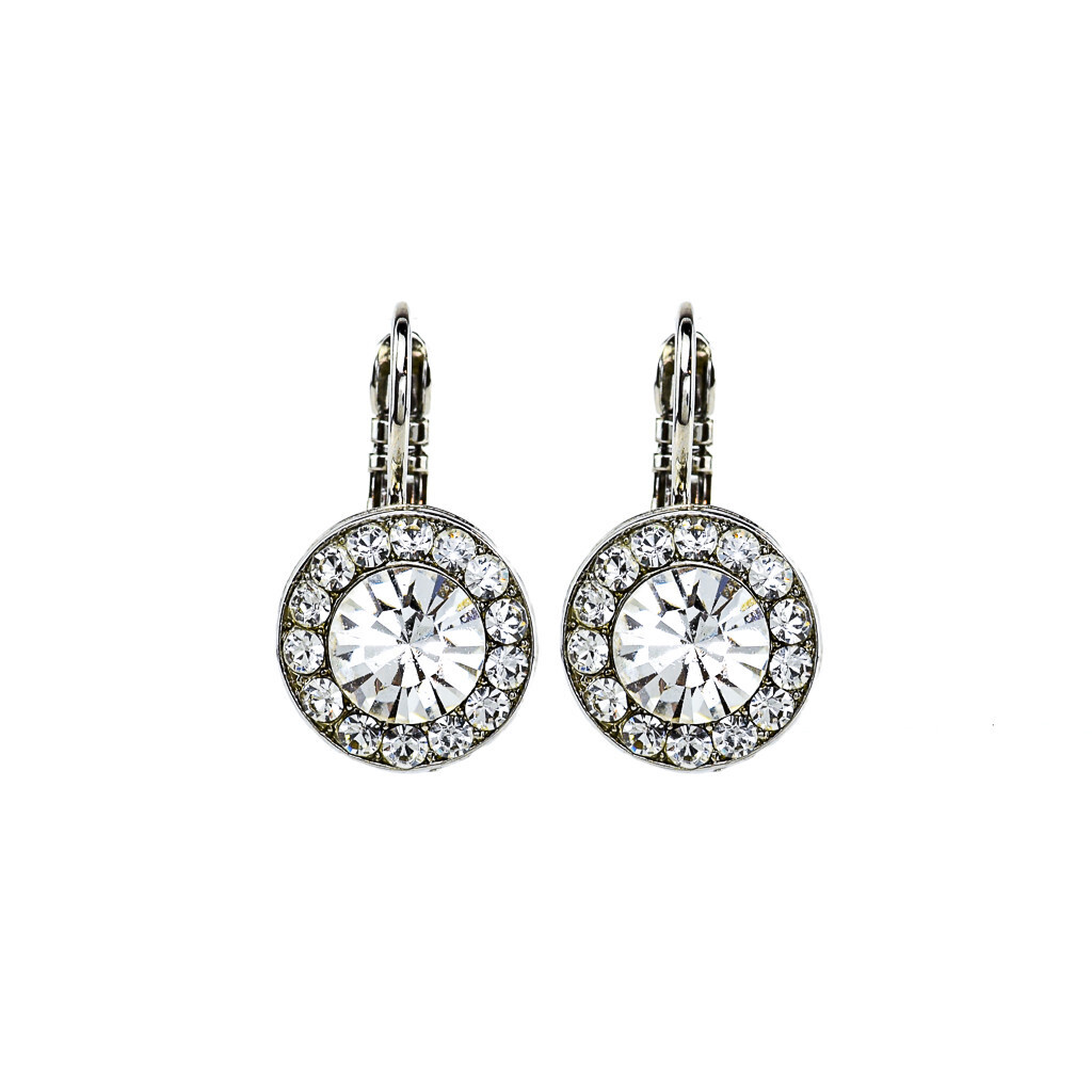 Must-Have Pavé Leverback Earrings in Clear