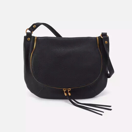 Fern Medium Shoulder Bag Black