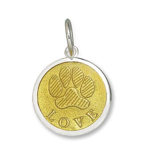 Paw Print Pendant, Color: Gold Vermeil, Size: 15mm