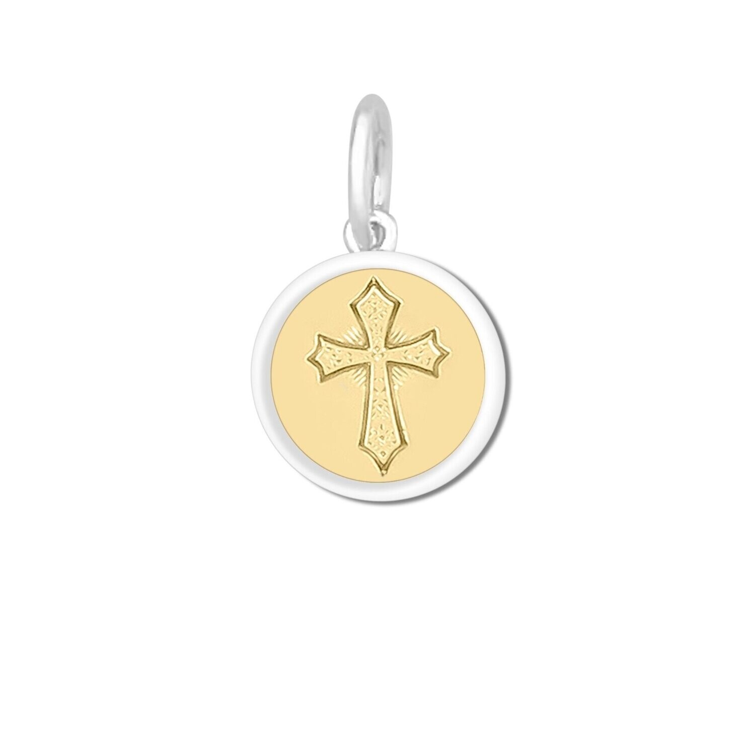 Cross Pendant, Color: Gold Center, Size: 19mm