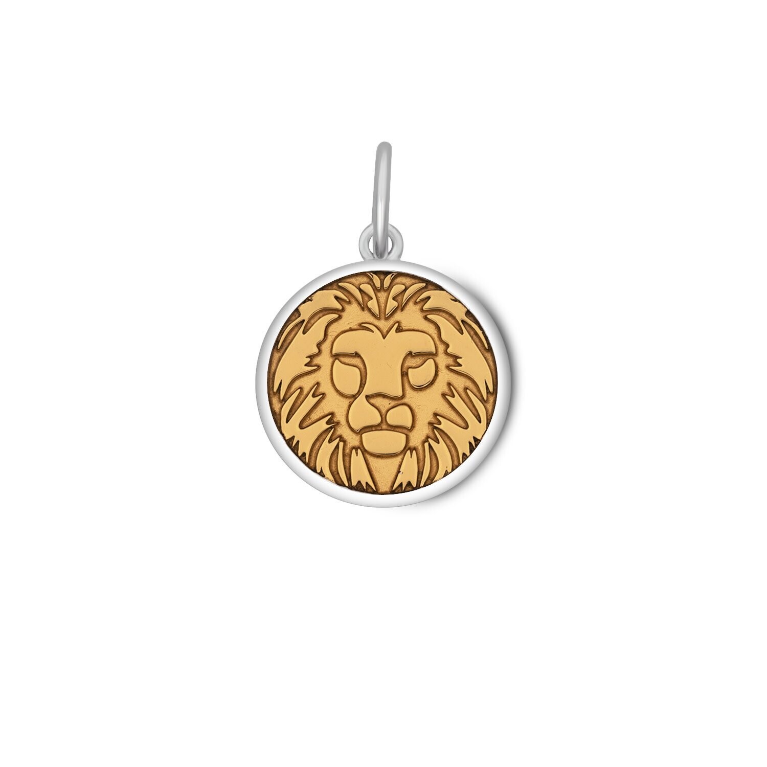 Lion Pendant, Color: Gold Center, Size: 19mm