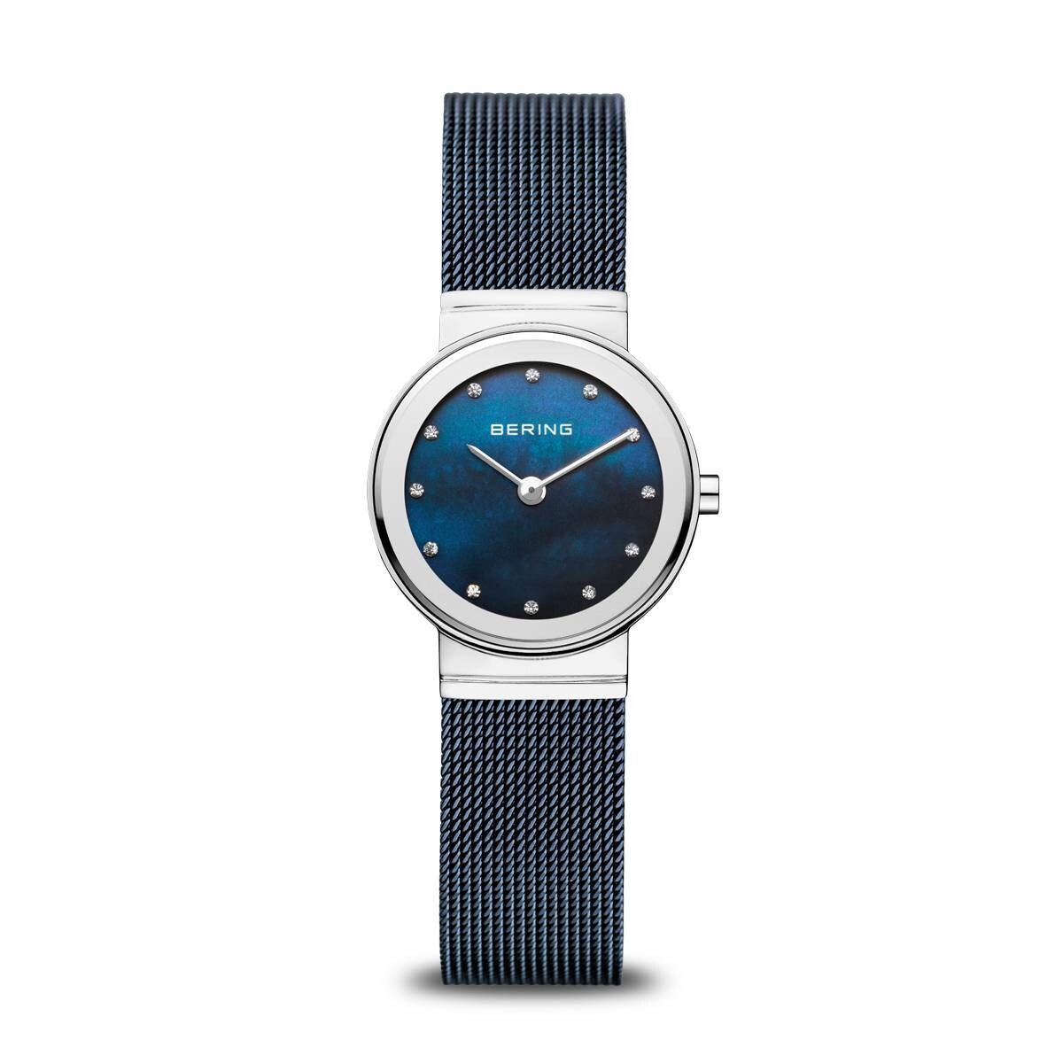 Bering Watch Classic Women Blue Mother of Pearl and Diamonds
