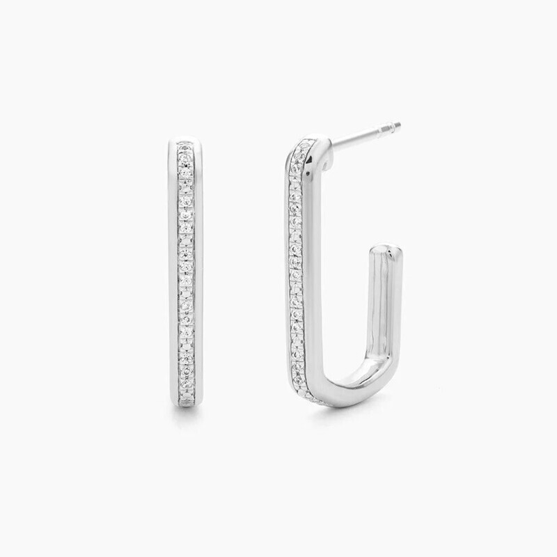 U Huggie Diamond Earrings