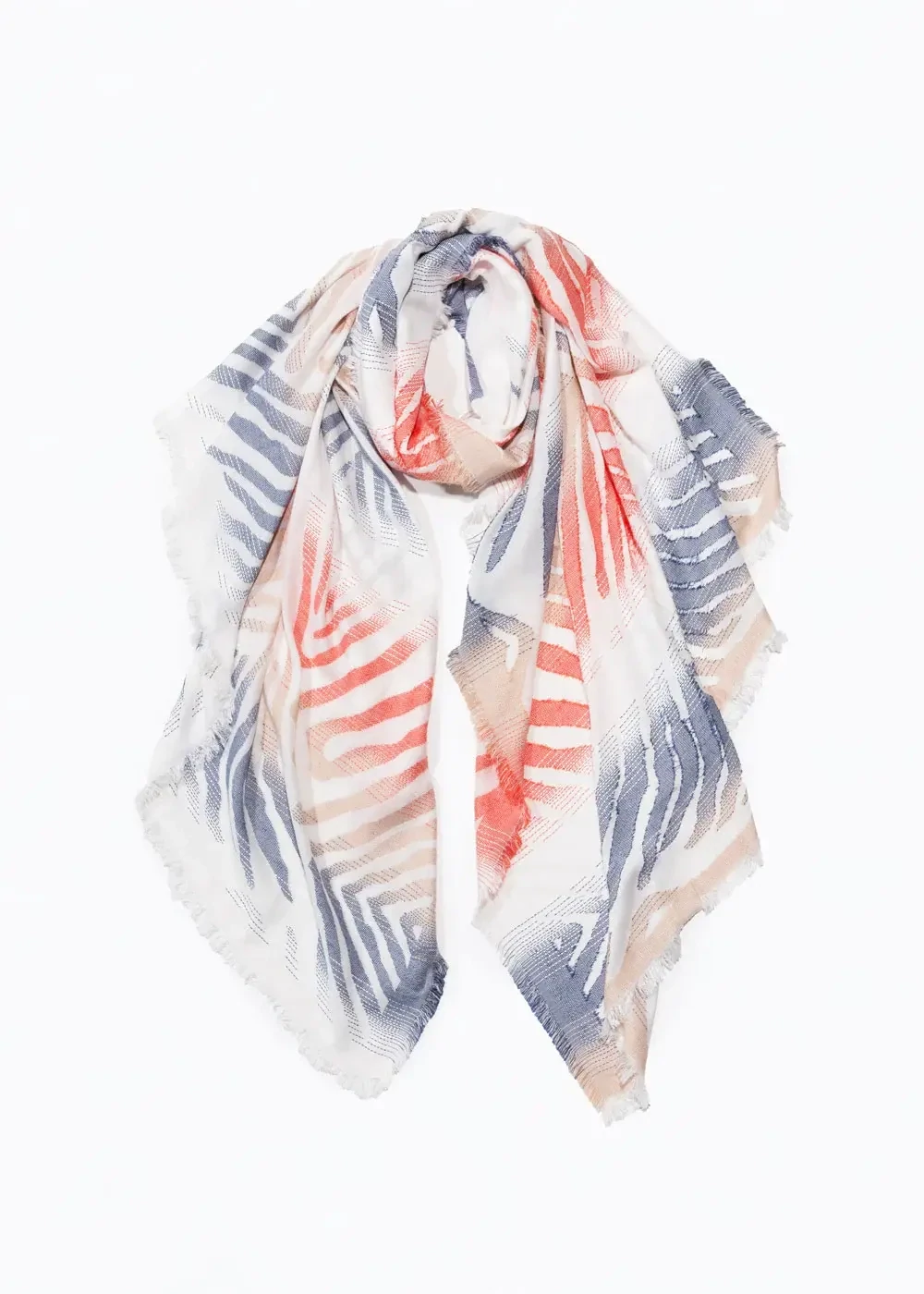 Gradient Zebra Scarf Blue