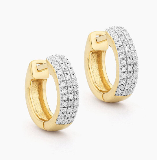 Gold Three Ways to Shine Hoop Earrings