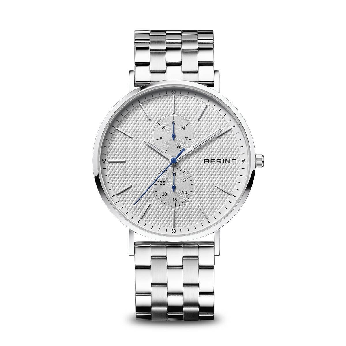 Bering Watch Classic Men Silver with White Face