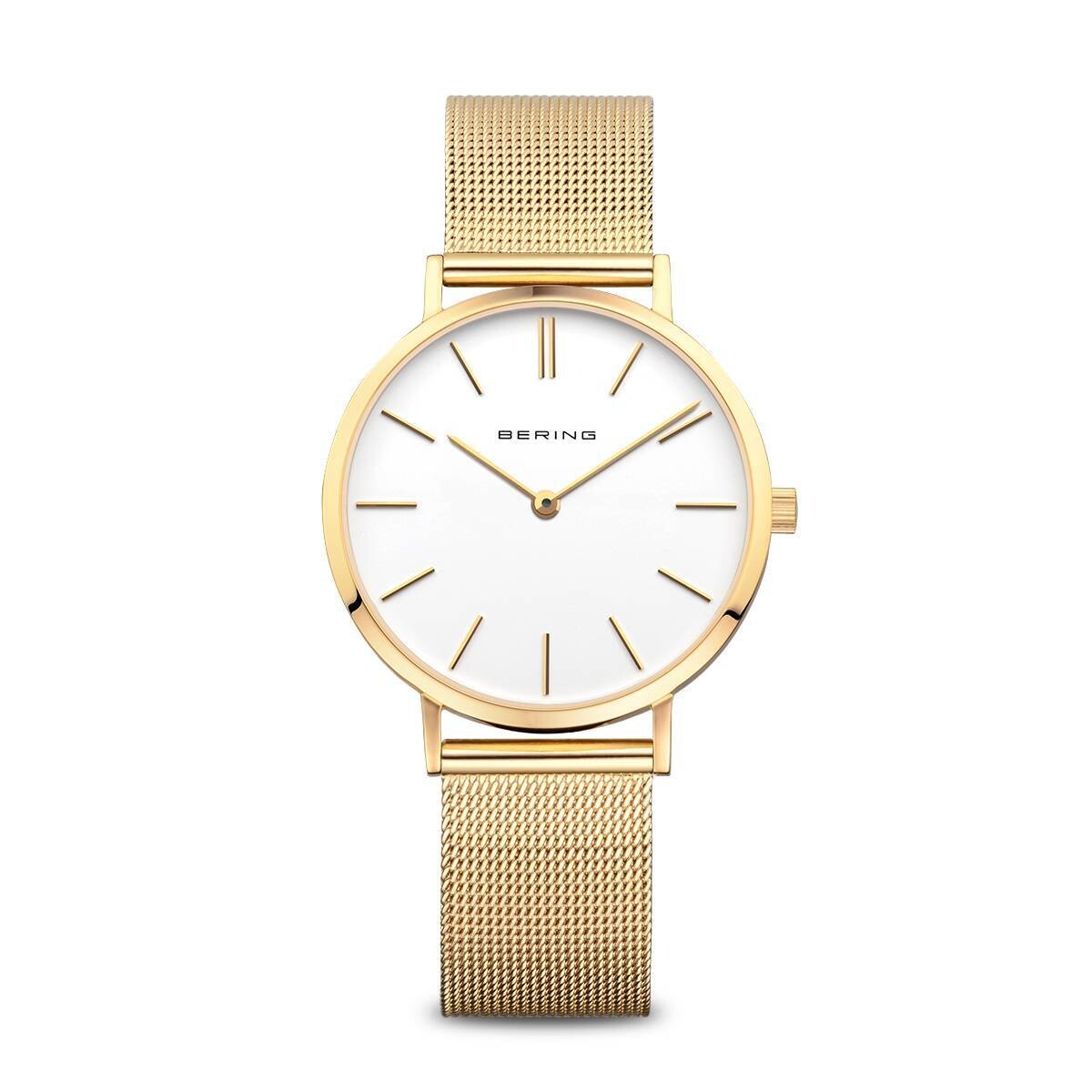 Bering Watch Classic Women Polished Gold with White