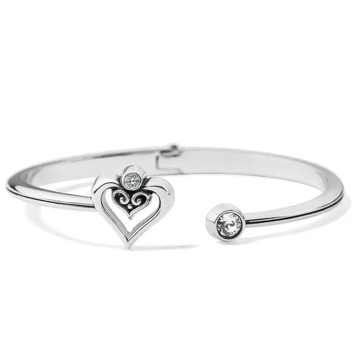 Alcazar Duet Heart Hinged Bangle