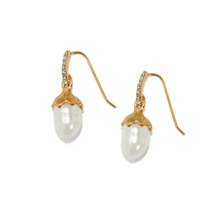 Everbloom Pearl Drop French Wire Earrings